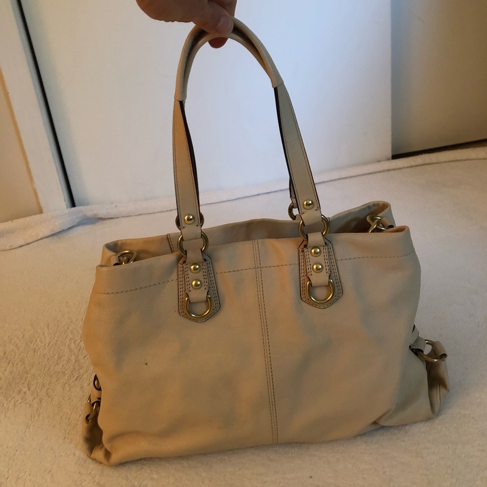 coach ivory satchel / vintage authentic - Picture 4 of 11